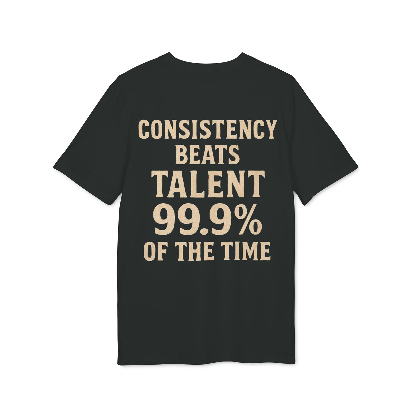 Unisex Motivational T-Shirt – Consistency Beats Talent, Inspirational Tee for Creators, Gift for Artists, Casual Wear & Self-Improvement