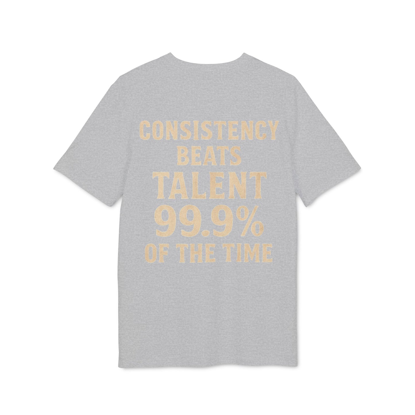 Unisex Motivational T-Shirt – Consistency Beats Talent, Inspirational Tee for Creators, Gift for Artists, Casual Wear & Self-Improvement