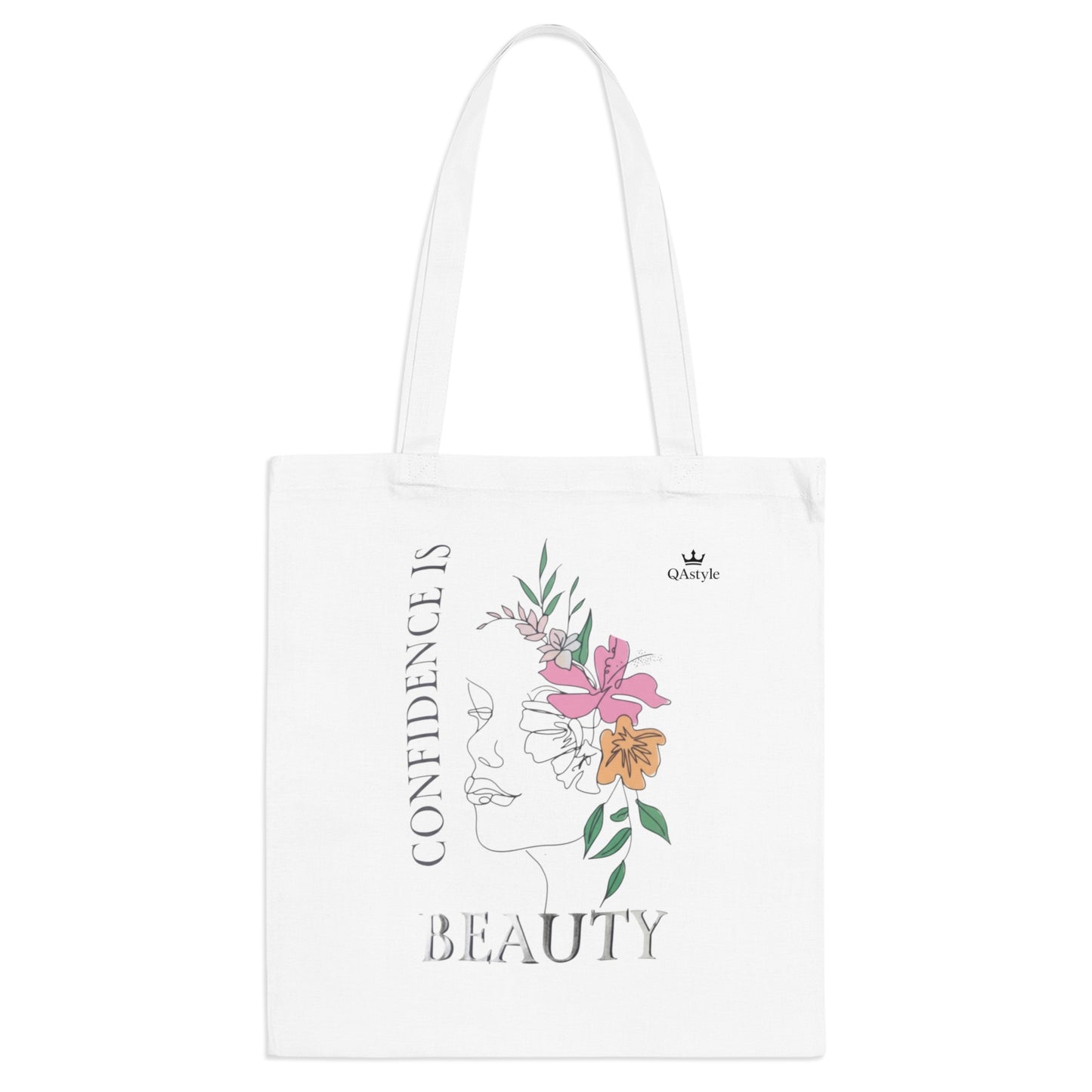 Botanical Confidence Tote Bag – Stylish, Eco-Friendly, Gift for Her, Floral Print, Everyday Use, Shopping, Gym, Beach