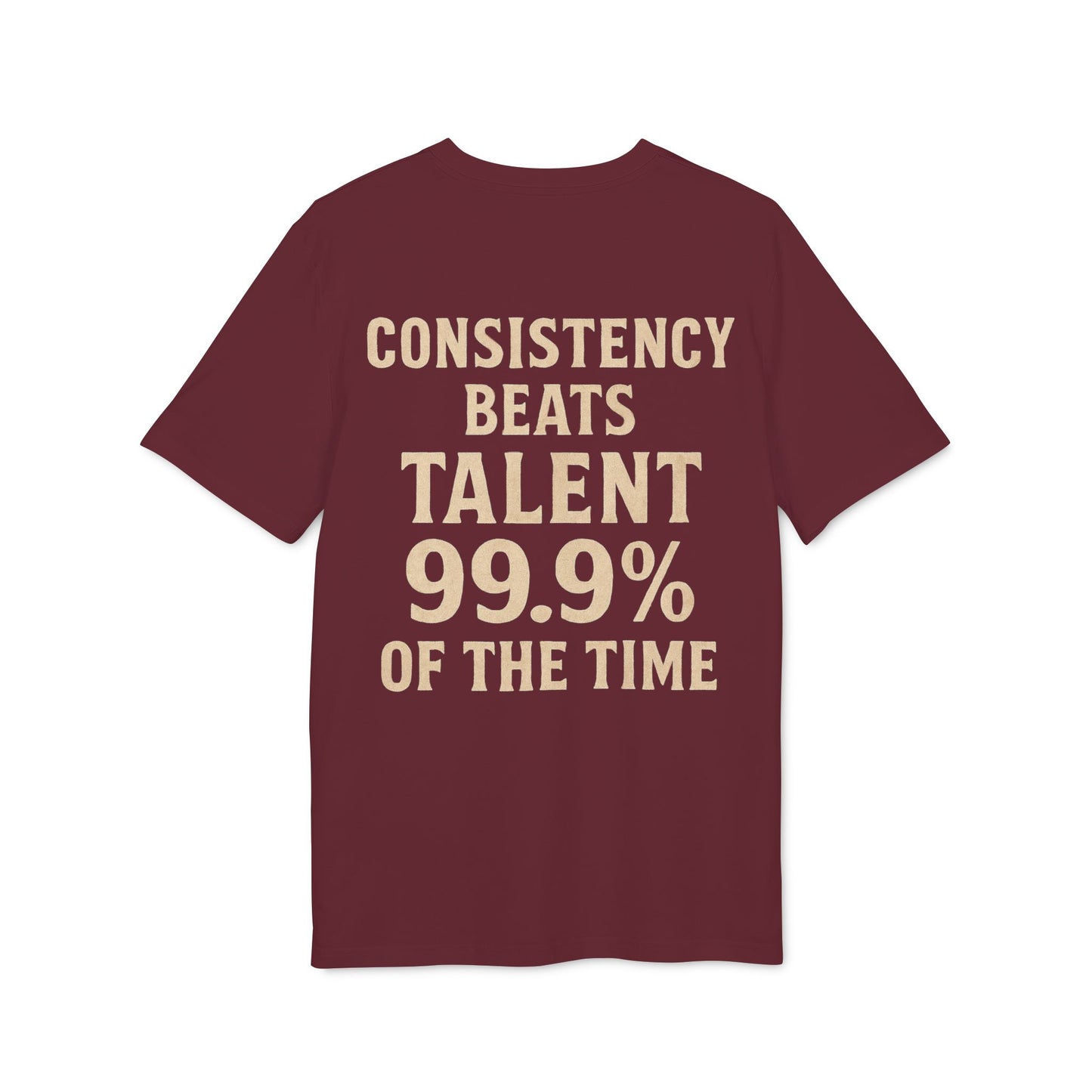 Unisex Motivational T-Shirt – Consistency Beats Talent, Inspirational Tee for Creators, Gift for Artists, Casual Wear & Self-Improvement