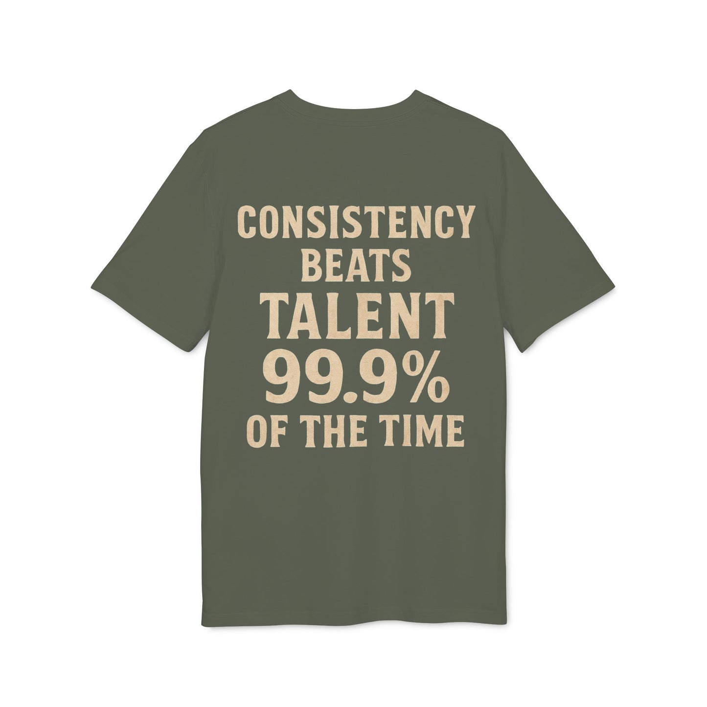 Unisex Motivational T-Shirt – Consistency Beats Talent, Inspirational Tee for Creators, Gift for Artists, Casual Wear & Self-Improvement
